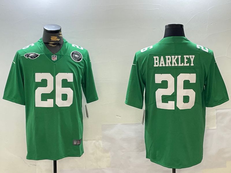 Men Philadelphia Eagles #26 Barkley Green Second generation 2024 Nike Limited NFL Jersey style 8